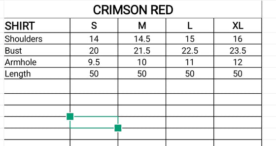 Crimson Red - 1 Pc