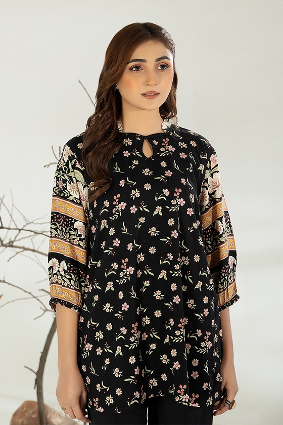 LA3-08 Black floral 1Pc